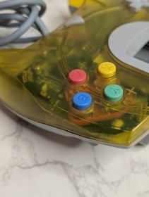 Sega Dreamcast Translucent Yellow HKT-7700 OEM Super Rare Controller - Authentic