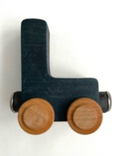 Maple Landmark Wooden Alphabet Train, Blue Letter L, Thomas The Train Compatible