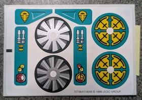 LEGO Technic Sticker Sheet Lot 8269 Cyber Stinger OEM Replacement Stickers Pair