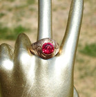 Old 14K Yellow Gold  Ruby Ring  Sz 8  12.4 gram melt value 971.00 — photo 2