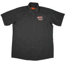 Red Kap Work Shirt Men's Stogies Gold Country Lounge Jamestown Cali Size Large