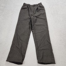 Vintage Giorgio Sant Angelo Pants Womens 8 Green Houndstooh Pleated Merino Wool