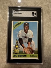 1966 Topps Joe Morgan #195 Houston Astros MLB Baseball Card SGC 5 Rookie Trophy. rookie card picture