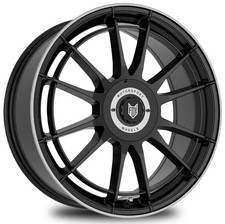 Alloy Wheels 16" Fox VR4 Black Polished Lip For Opel Astra (4 Stud) [H] 04-09
