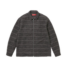 Supreme Boucl  Zip Up Shirt Black 26SS