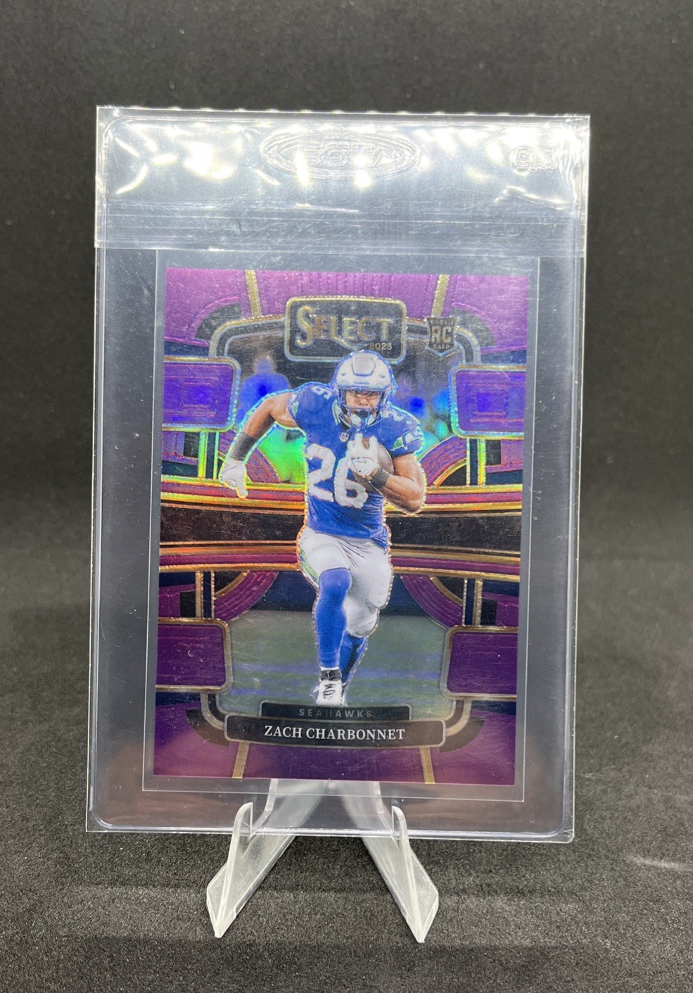 ZACH CHARBONNET 2023 SELECT CONCOURSE ROOKIE PURPLE PRIZM RC /75