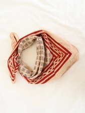 Hand Block Printed Scarf For Women Cotton Bandana, Hand Block Print Bandana