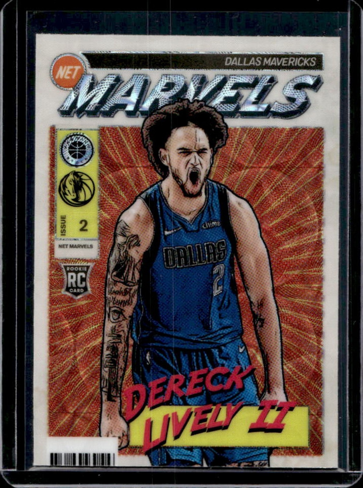 2023-24 Hoops Premium Stock Dereck Lively II Retro Net Marvels RC #12