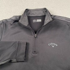 Callaway 1/4 Zip Golf Pullover Sweater Men's Medium Black