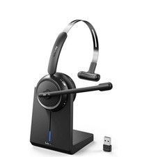 LEVN CT001 Wireless Headset with Microphone for Call Center/Office/Work