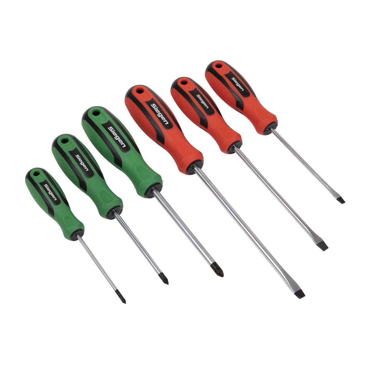 Sealey Siegen Soft Grip Screwdriver Set 6pc S0615