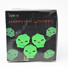 Illuminew Halloween Skull String Lights in Green