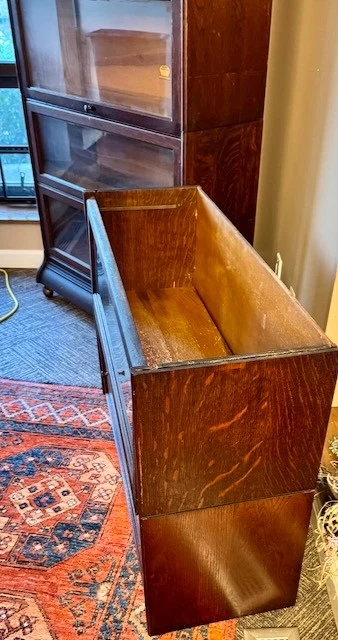 Antigua librería apilable Gunn Barrister roble 6 secciones - 85 pulgadas de alto Foto 4 de 4