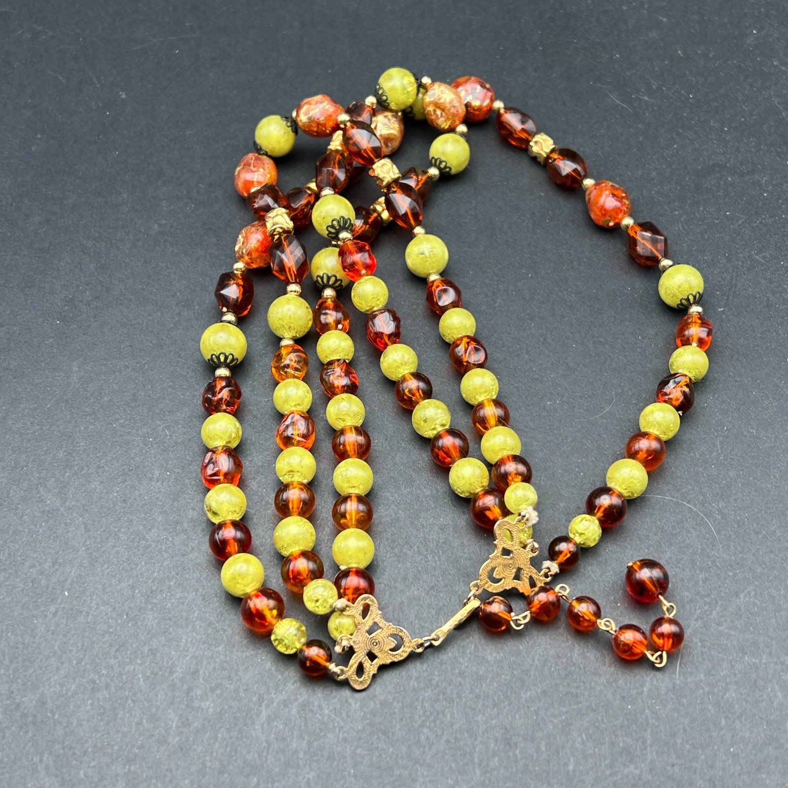 Coro Womens Multicolor Beaded Statement Necklace … - image 7