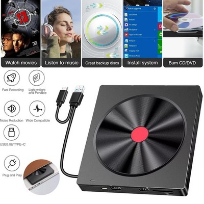Externes CD DVD Laufwerk Portable RW Brenner Optical External für Laptop Desktop