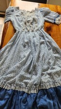 Adorable Act 1 VINTAGE DRESS 1970s Floral Lace Prairie Cottagecore Size S