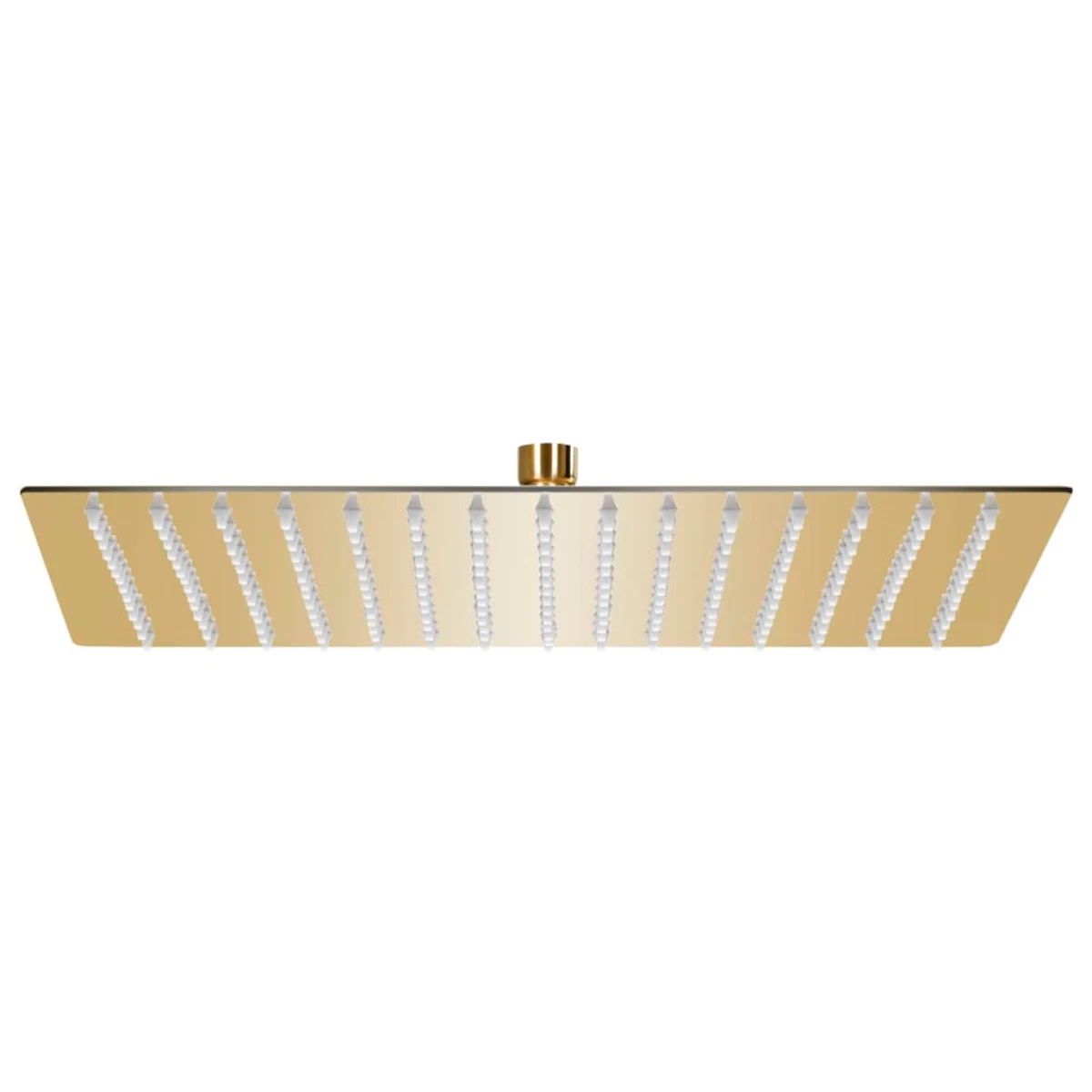Rain Shower Head 40x40cm Gold Stainless Steel Silicone Square 95 Nozzles Swivel