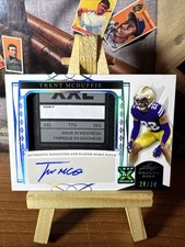 2022 Trent McDuffie Leaf Trinity RPA RC AUTO PA-TM1 Laundry Tag /30 Blue Hot SSP