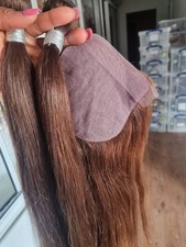 12A PERUVIAN HUMAN HAIR 22 22 20INCH 5X5 WIDE SILK BASE CLOSURE 4 STRAIGHT 250g
