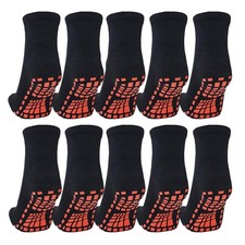 Toddler Socks with Grips Non Skid Trampoline Socks for Kids 3-5 Years 10 Pack...