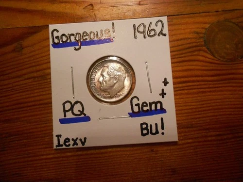 1962 Roosevelt Dime Gem BU++ GORGEOUS!!! PQ!!!! TONED BEAUTY!!!!!!