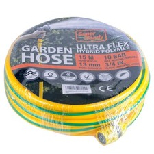 SuperHandy Garden Water Hose 13mm x15m Heavy Duty Ultra Flex Hybrid Polymer Hose