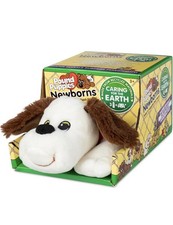 Pound Puppies Cream Color with Fluffy Brown Ears Newborn Puppy 7" Plush
