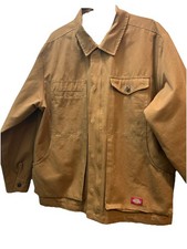 Dickies Work Jacket Vintage Duck Canvas, Size XLarge 5 Pockets Zip Button Front