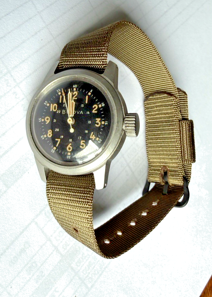 Vintage 1950s Bulova Air Force Pilot Navigator Military Watch Type