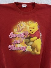 Vintage Disney Winnie the Pooh Sweatshirt Small Sweet as Honey 90s Cartoon