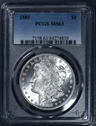 1885 $1 MORGAN SILVER DOLLAR KM# 110 PCGS MS 63 A6479