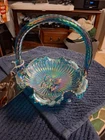 Fenton Glass Butterfly Basket