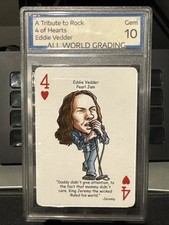Eddie Vedder 2022 Hero Decks Rock N' Roll Four of Hearts AWG 10