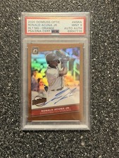 Panini Donruss Optic Highlights Ronald Acuna Jr. Orange #HS-RA 1/5 Braves Auto 