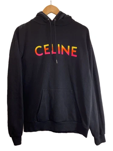 Felpa con cappuccio CELINE S cotone nero 2Y753670Q usata