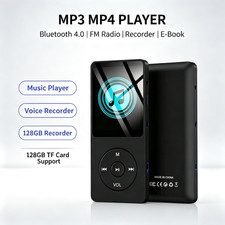 Support 128GB Bluetooth MP4/MP3 Lossless Music Player FM Radio Recorder Sports