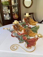 Christmas Decoration Centerpiece Candelabra Smithsonian Angels Holds 3 Candles