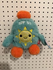 Jazwares Bum Bumz Bean Plush 7.5" Sol The Sunscreen New Teal Poolside By Russ