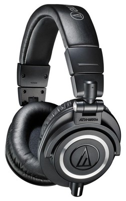 Audio-Technica ATH-M50x Kopfhörer Komfort Faltbar Adapter Kabel Tasche Schwarz