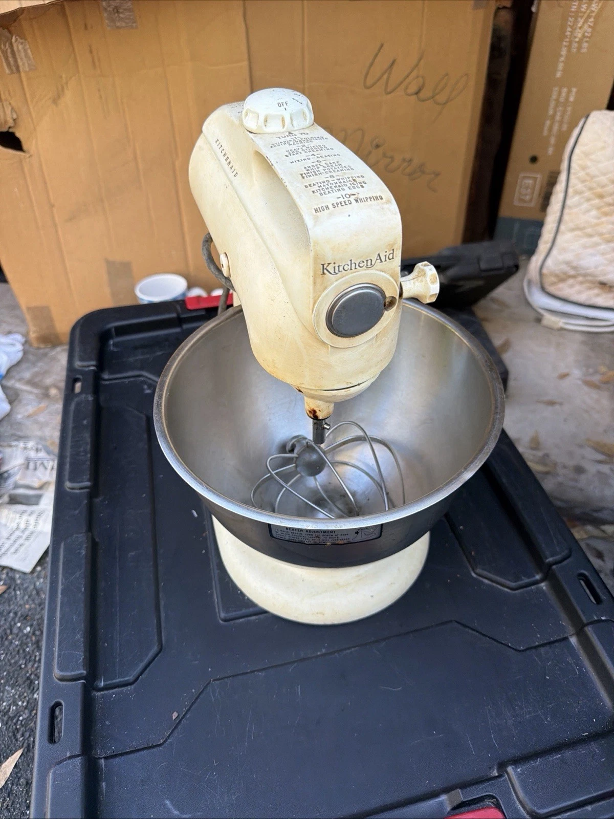 KitchenAid Model 3-C Stand Mixer Beige 5 Speeds Bowl Whisk Speed Setting
Opens in a new window or ta