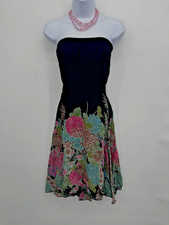 Vintage y2k asymmetrical fairy skirt rayon sequins floral Y2k see all pic