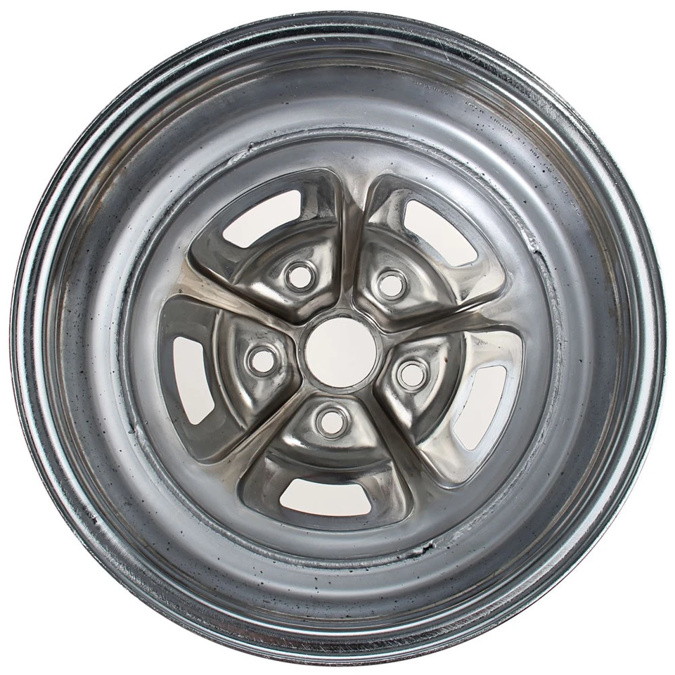 Chrome/ Black 15"X7" Magnum 500 Single Wheel Mustang 1965-1973 - Image 3 of 4