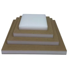 6 pieces - Acrylic Bases 5 x 5, 1/2" Thick, White 