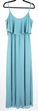 Show Me Your MuMu Blue Ruffle Top Sleeveless Maxi Dress XL EUC