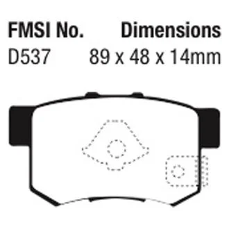 For Honda Civic 02-15 EBC DP21193 Greenstuff 2000 Series Sport Rear Brake Pads Foto 2 de 3