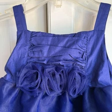 Janie and Jack Blue Dress Girls 18-24 Months  Enchanted Garden Tulle Rosette New