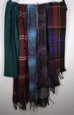 Lot Of 6 Women's Designer Winter Thick Scarves Cejon Made In Italy