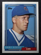 1992 Topps Traded #102T Gary Scott Chicago Cubs Rookie Baseball Card RC. rookie card picture