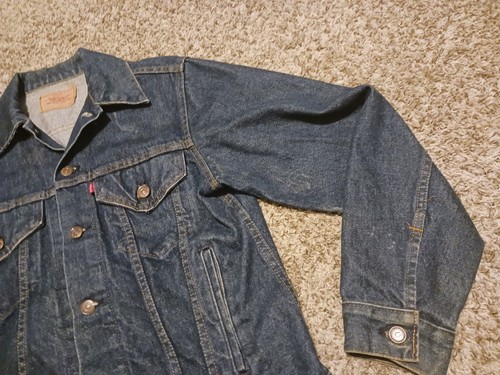 Vintage Levis Denim Trucker Jacket Mens Size 38R 70506-0216 USA Made 80s 90s by Levi's, $49.95 - Photo 8