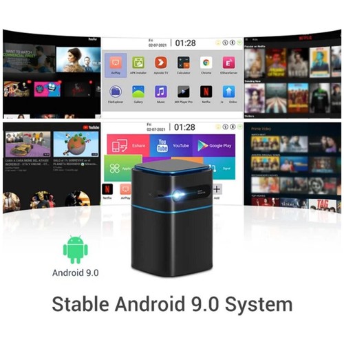 Mini Projecteur Portable avec Batterie Jusqu'À 4k Ios Android Xbox Ps4 Ps5 Film - Photo 6/15